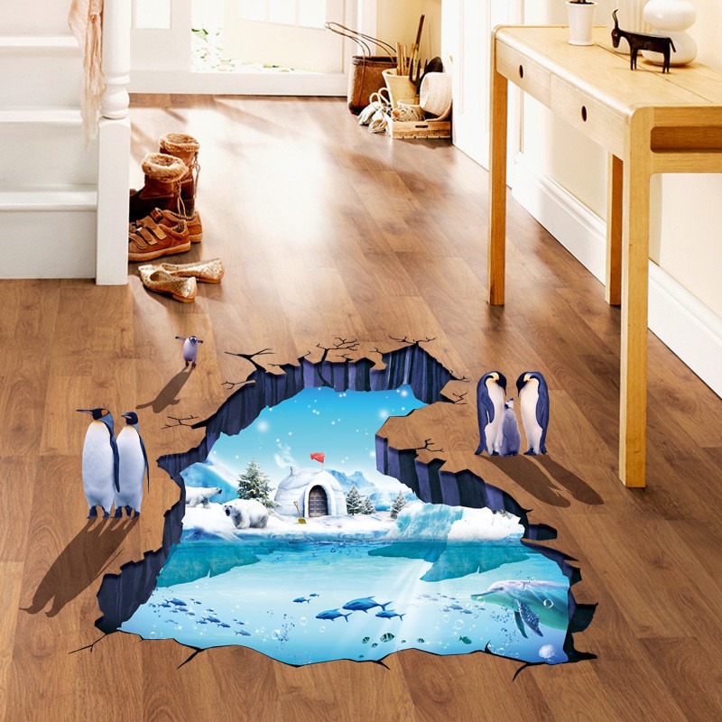 Decal chim cánh cụt 3D - DC186