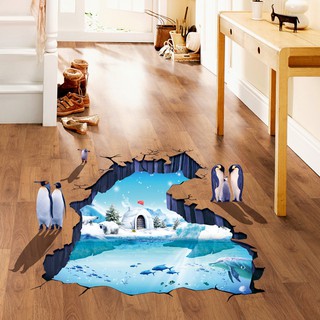 Decal chim cánh cụt 3d - dc186