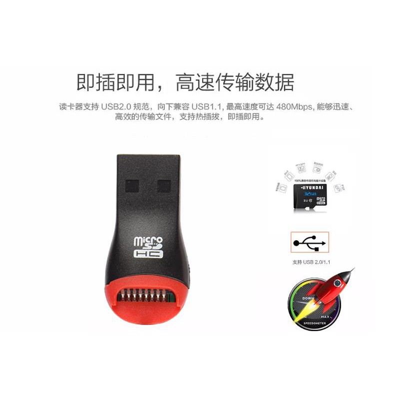 Đầu Đọc Thẻ Nhớ Microsd 2.0 Tốc Độ Cao