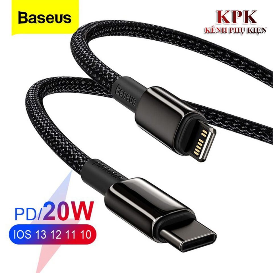 Cáp Sạc Nhanh Baseus 20W Cho iPhone 12 11 Pro XS Max/Macbook iPad Mini Air 20W PD USB