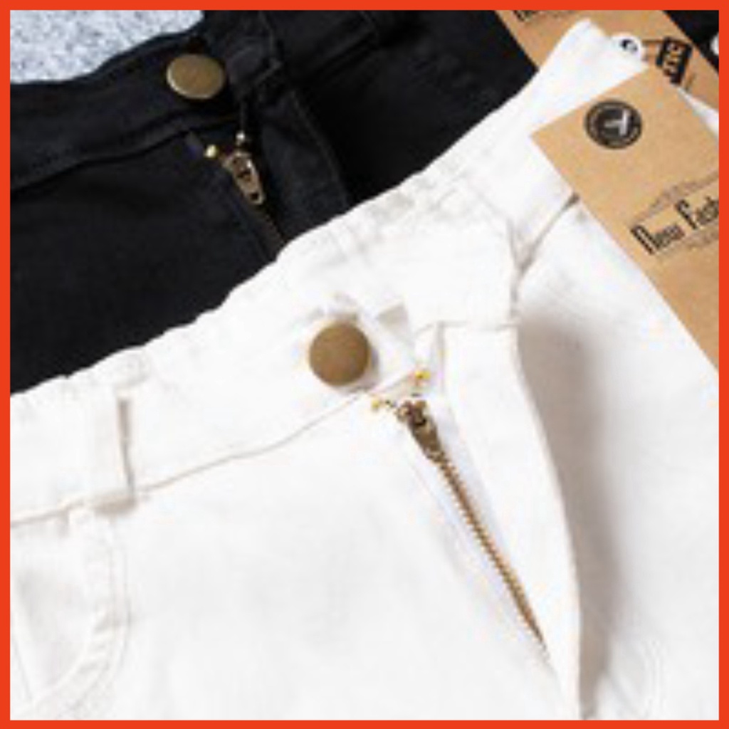 Quần Ngố Lửng Nữ CẠP CAO Chất Kaki Jean Ôm Dáng Siêu Đẹp Siêu Co Giãn 2 Màu Đen Trắng