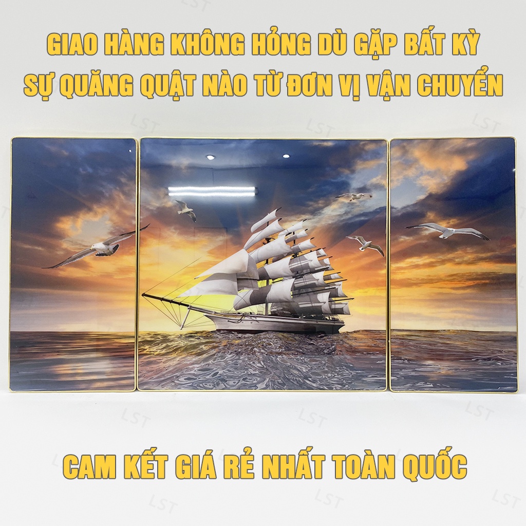 Tranh Tráng Gương Cao Cấp, Tranh Treo Tường Phòng Khách, in UV lên Mica, bóng đẹp, phù hợp làm Quà Tết | LST Shop