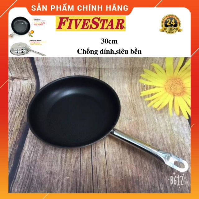 Chảo Chống Dính 3 Đáy Fivestar 30cm-Hàng Chính Hãng-Bảo Hành 5 Năm