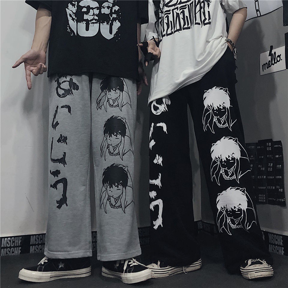 quần ống rộng In Họa Tiết Phong Cách Retro Dành Cho Cả Nam Và Nữ