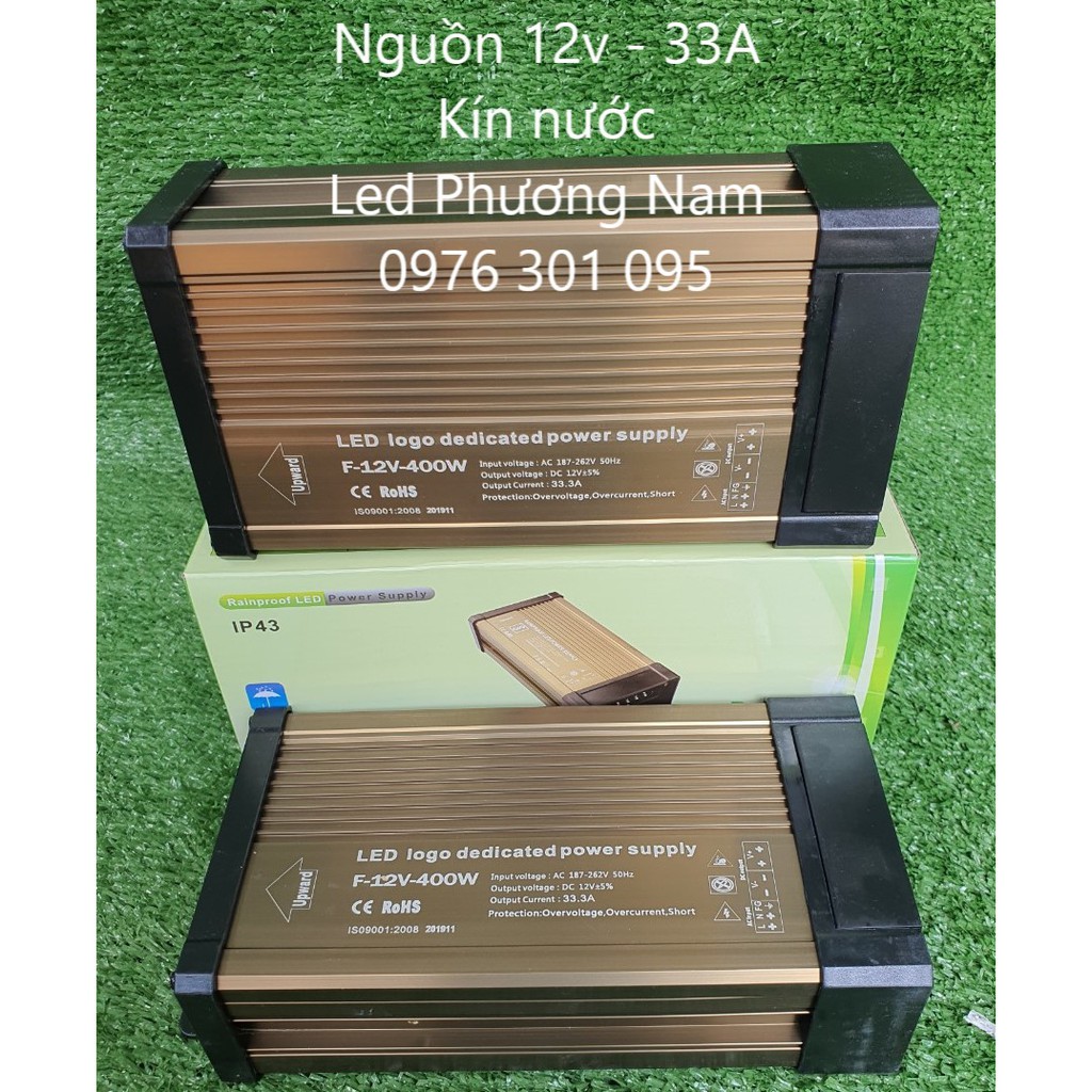 Nguồn nhôm 12V - 33A ngoài trời, kín nước cao cấp