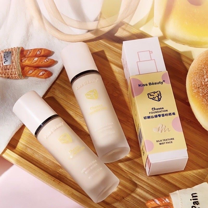 Kem nền KISS BEAUTY Cheese Advanced Silk Mist Micro Foundation 35ml