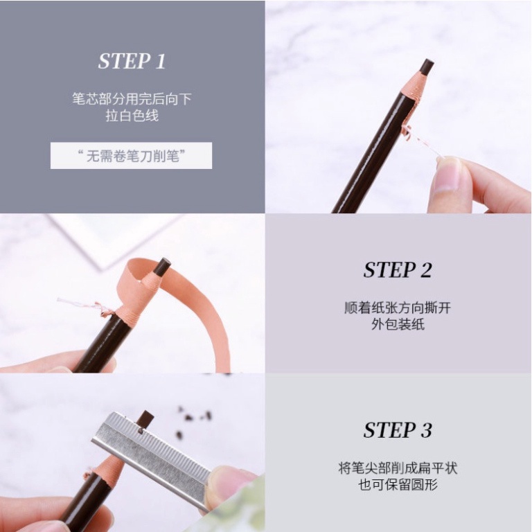 Bút Chì Kẻ Chân Mày 2 Đầu Mảnh 1.5mm Kẻ Mày Phù Hợp Cho Người Mới Bắt Đầu Yin KM 125