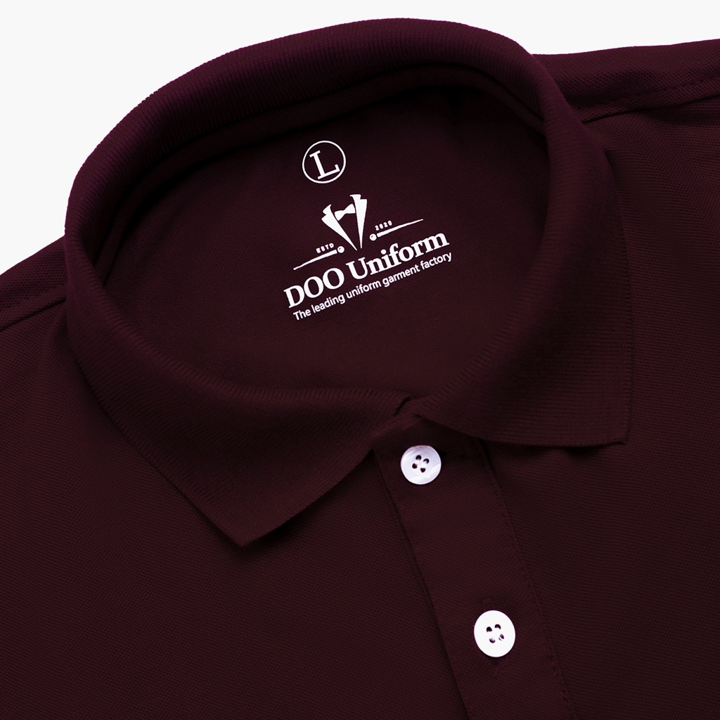 Áo polo cotton trơn nam chất liệu cá sấu mềm mịn, thấm hút mồ hôi DOO UNIFORM loại chính hãng