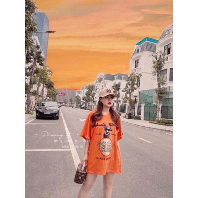 (Ảnh thật) [ Xuất sắc ]  Áo phông  COCO CLUB màu cam siêu đẹp (video _ ảnh thật) Hit Hot