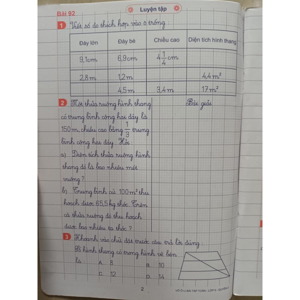 Sách - Vở ô li Bài tập toán lớp 5 - Vũ Dương Thụy