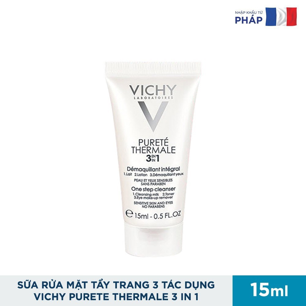 Sữa Rửa Mặt Tẩy Trang 3 Tác Dụng Purete Thermale One Step Cleanser 3 In 1 (15ml)