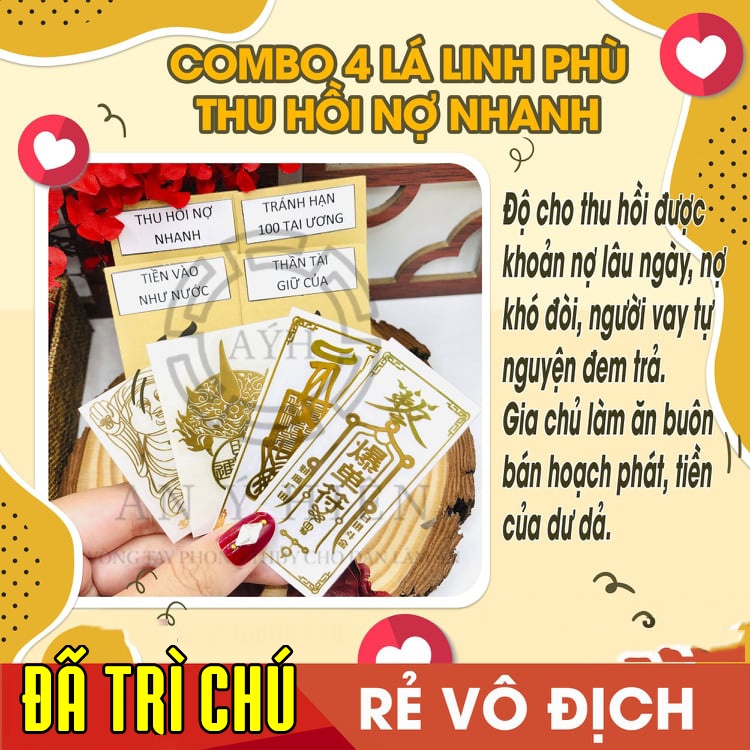 COMBO 4 MIẾNG Thu H.ồi N.ợ Nhanh, miếng dán điện thoại đẹp lung linh, tài lộc