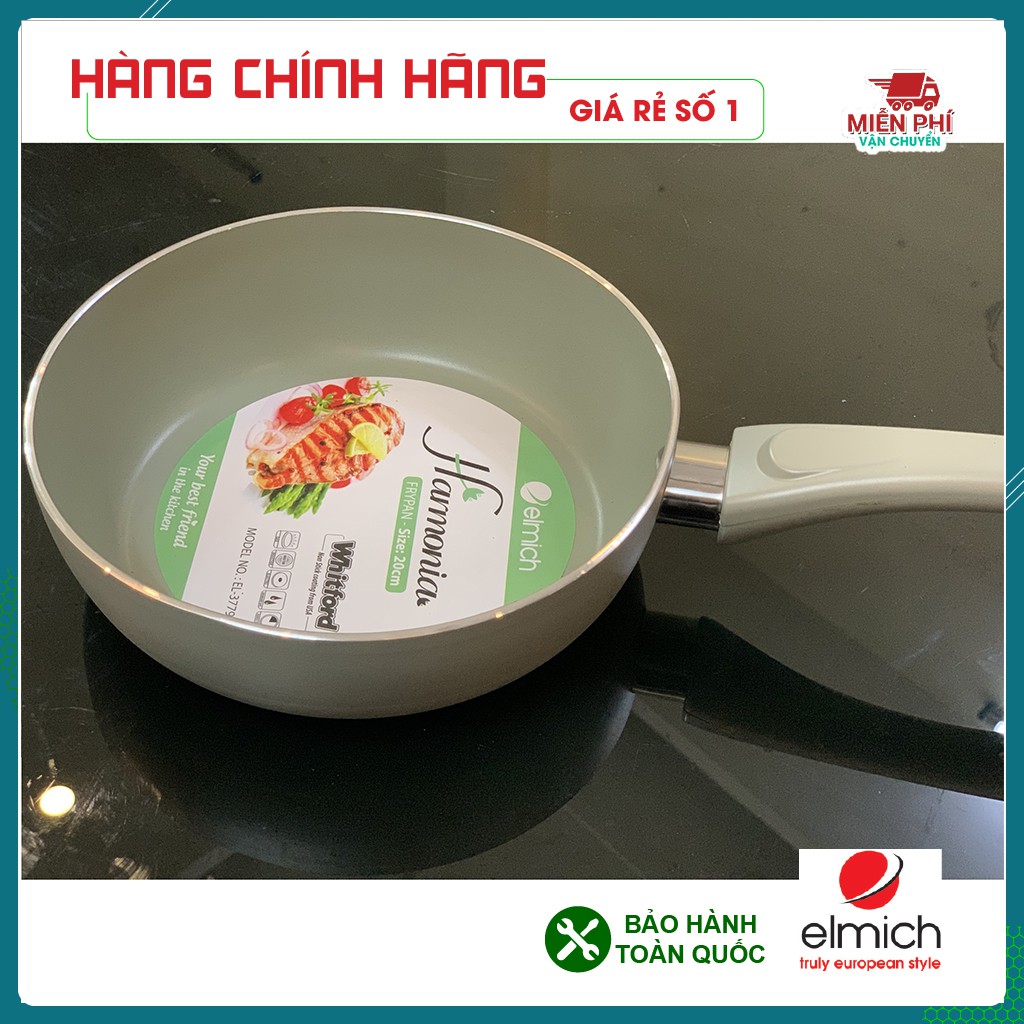 CHẢO NHÔM CHỐNG DÍNH ELMICH HARMONIA EL-3779 -20cm, EL-3780- 24cm, EL-3781- 26cm, EL-3782- 28cm