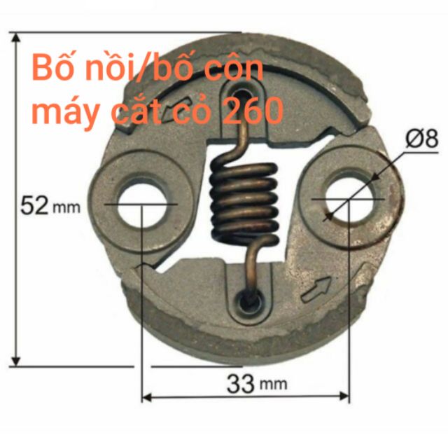 Bố nồi đỏ/đen cao cấp máy cắt cỏ 2 thì(260)