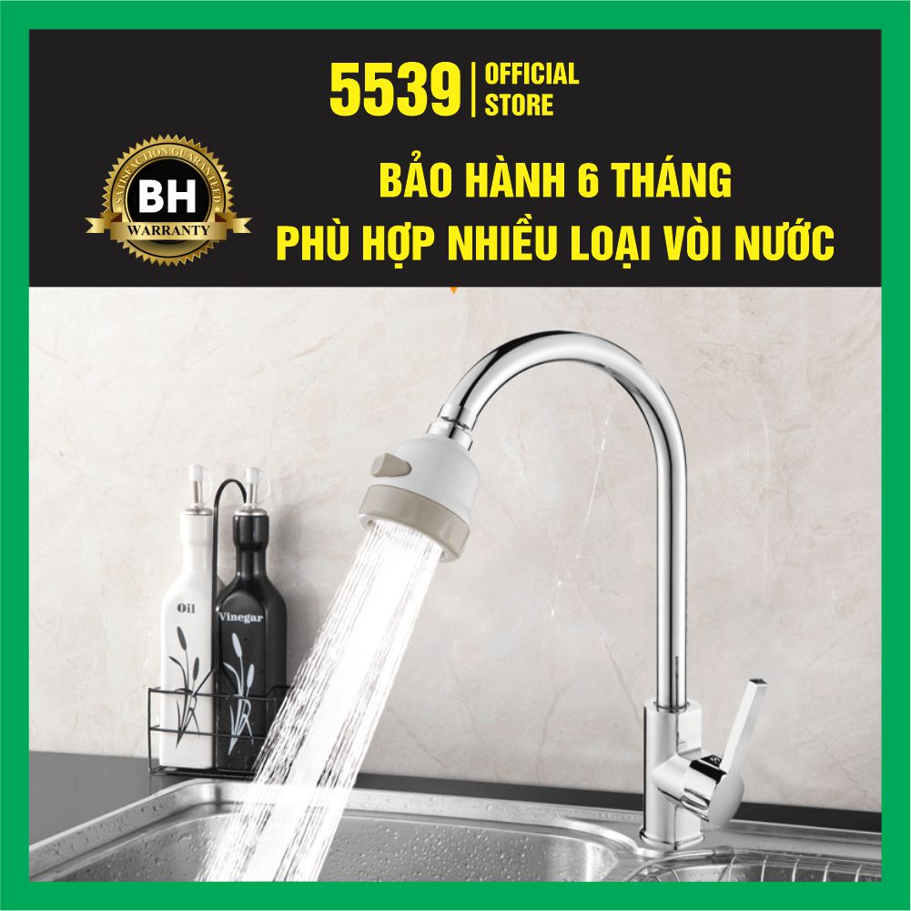 Đầu vòi tăng áp ⚡️ FREESHIP ⚡️ Đầu vòi tăng áp rửa chén bát xoay 360 độ 3 chế độ phun nước bảo hành 6 tháng - Shop 5539