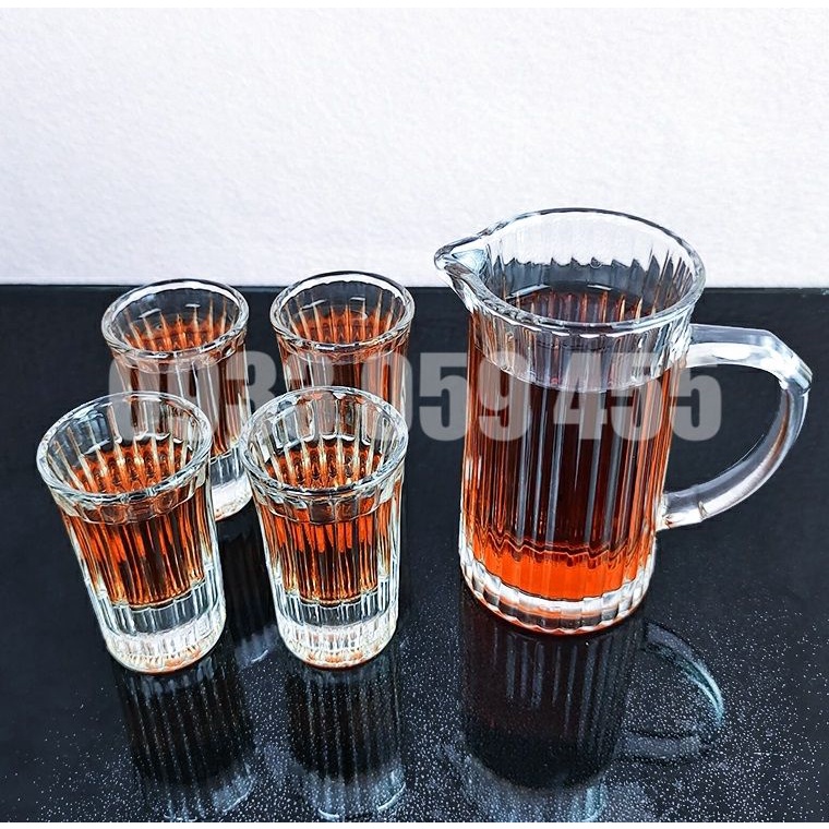 Bộ 6 Ly Rượu Shot Thủy Tinh 35ML, Ly chén Rượu Thủy Tinh