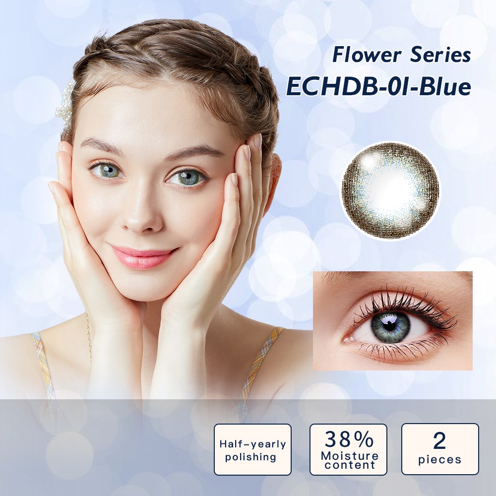 Kính áp tròng Elliecoo Series Flower đường kính 14.5mm nhiều màu sắc tùy chọn sử dụng trong nửa năm