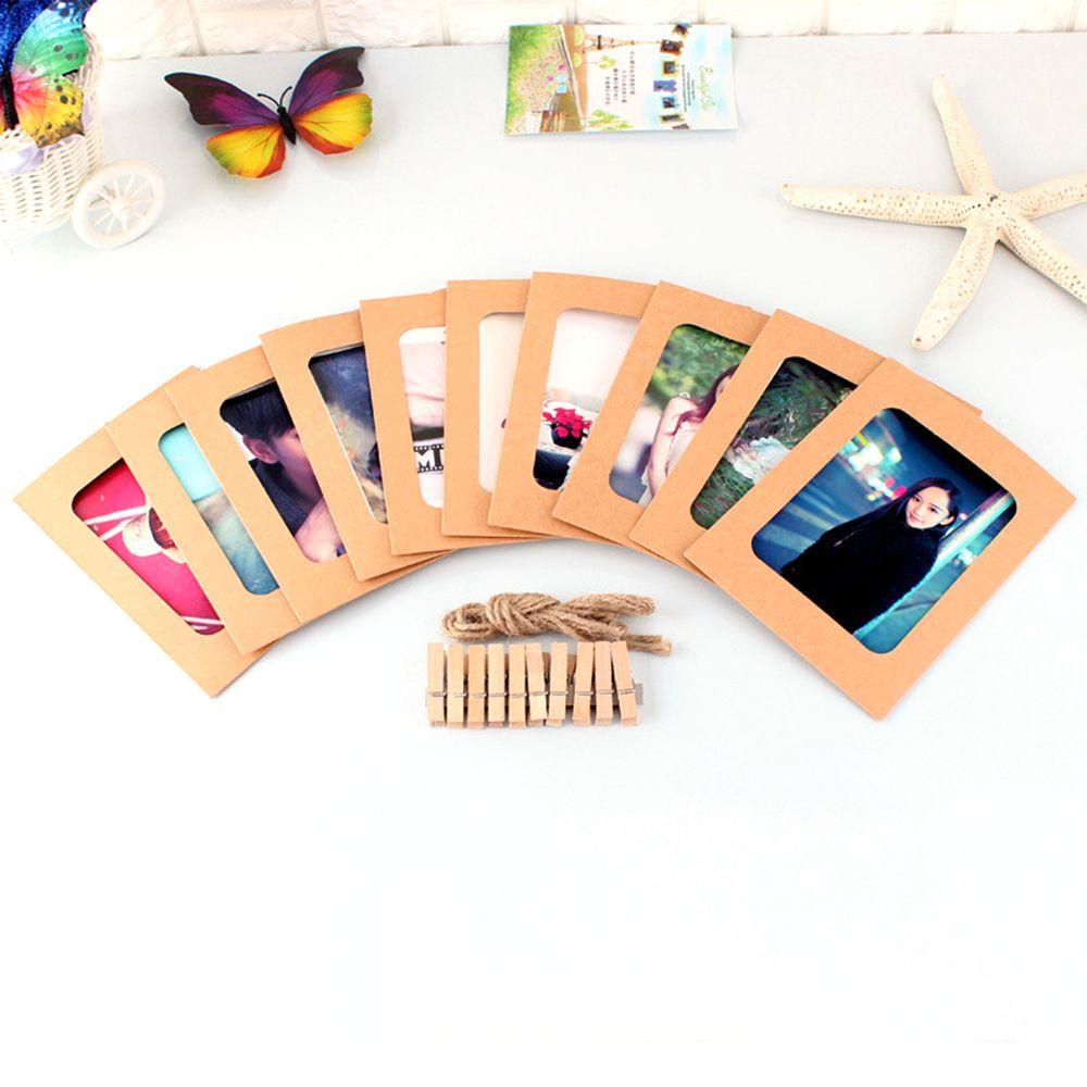 Set 10 Khung Ảnh Bằng Giấy + Kẹp Tiện Dụng