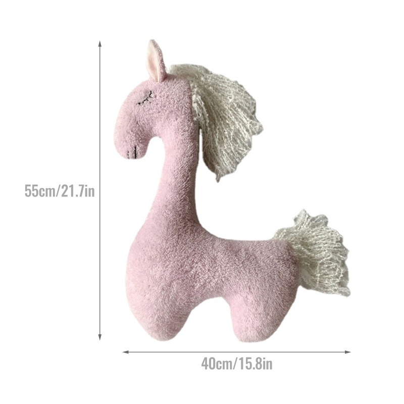 Đồ Chơi Ngựa Pony Nhồi Bông Dễ Thương Dùng Làm Phụ Kiện Chụp Ảnh Cho Bé Sơ Sinh