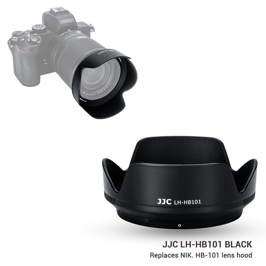 Loa che nắng JJC HB-101 cao cấp thích hợp cho ống kính Nikon NIKKOR Z DX 18-140mm f / 3.5-6.3 VR/ Nikon HB-101