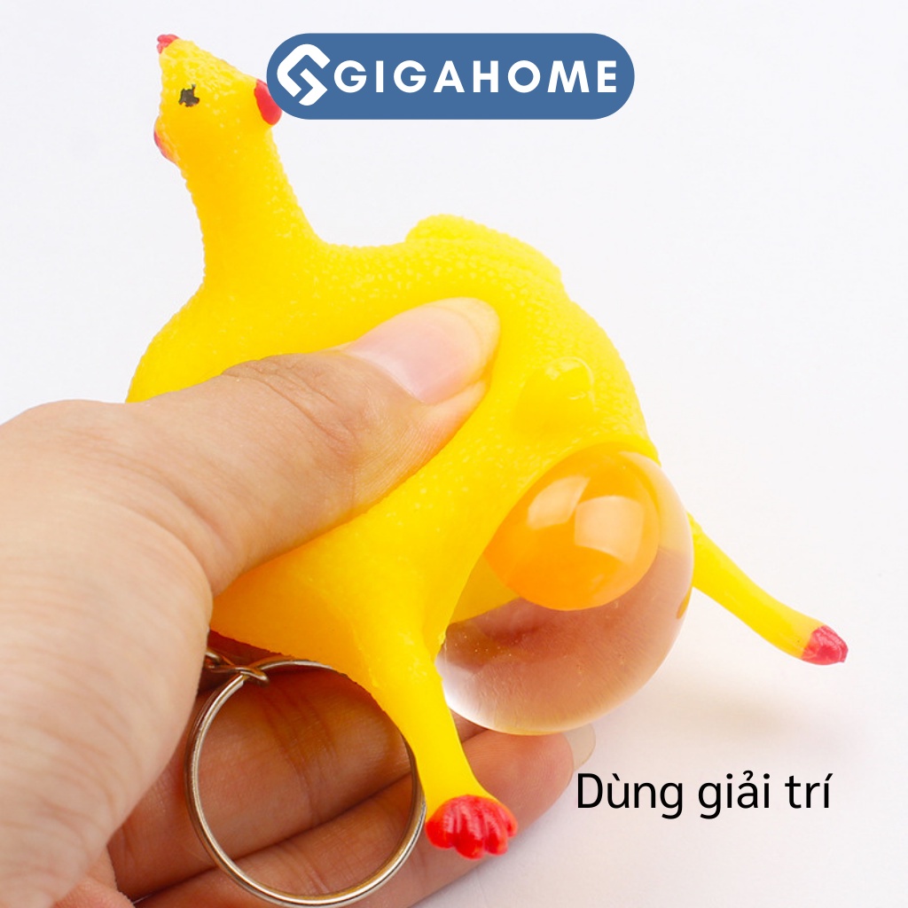 Móc Khóa Đồ Chơi Gà Để Trứng Thú Vị GIGAHOME Bóp Giảm Stress 6198