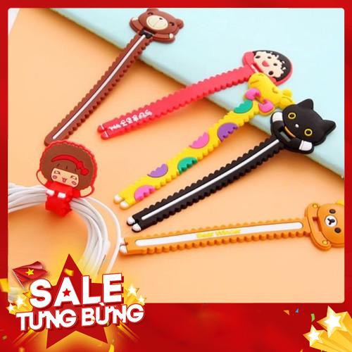 [hàng đẹp giá rẻ] Dụng cụ thu gọn tai nghe, dây cáp hoạt hình 11,5*2,8cm