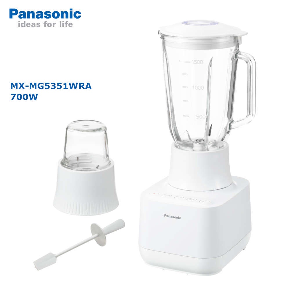 Máy xay sinh tố Panasonic MX-MG5351WRA 2 cối thủy tinh 1.5 lít và xay khô 200ml, công suất 700W, sản xuất Đài Loan