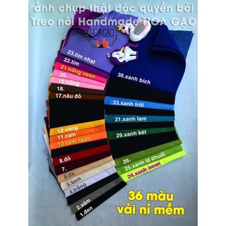 sét 20 tấm vải dạ 30x30cm
