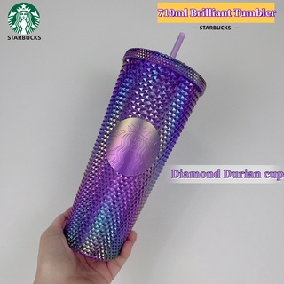 Còn hàng 🔥 chính hãng trong Số lượng có hạn Cốc rơm có thể tái sử dụng của Starbucks Dòng Sầu riêng Frosted Dòng kim cương Studded Cup Cốc Starbucks