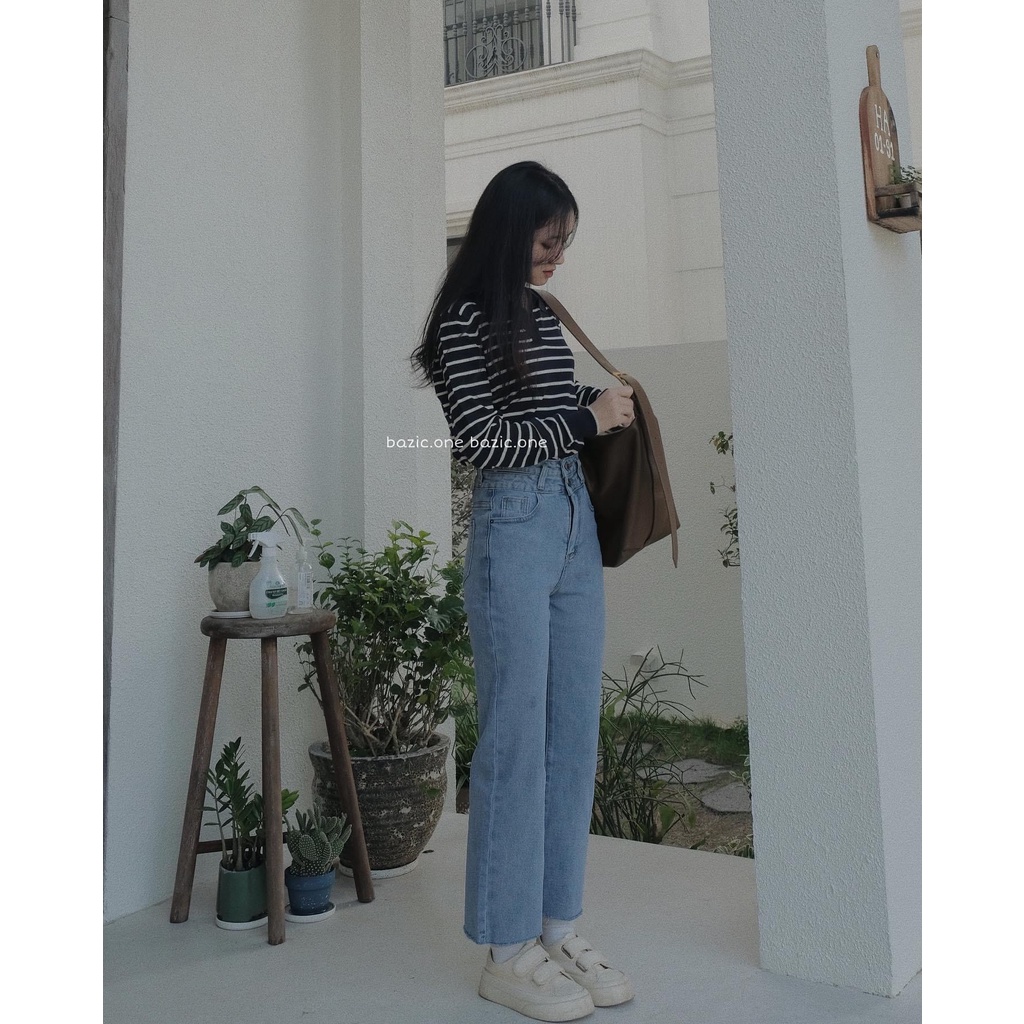 Quần jean hai cúc cắt gấu SV141
