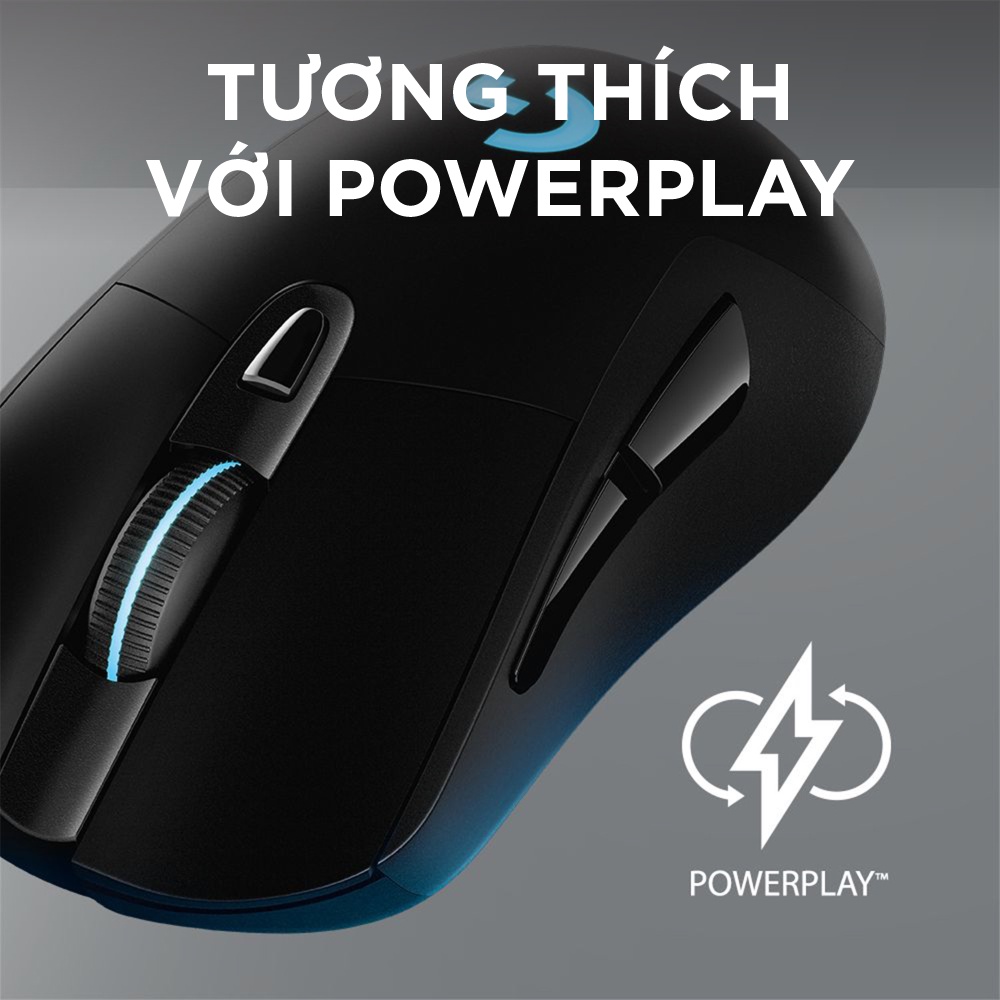 Chuột game không dây Logitech G703 Hero - Cảm biến Hero 25k, RGB, tùy chỉnh trọng lượng