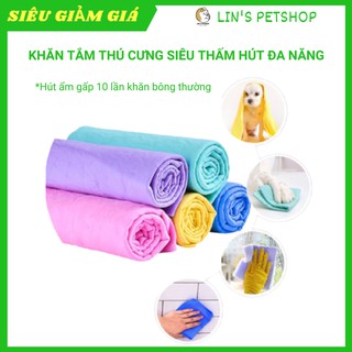 [🛵FREESHIP + HOÀN XU☀️ ] [Size to CÓ HỘP] 💦 Khăn tắm lau lông chó mèo -Siêu thấm hút gấp 10 lần khăn bông thường