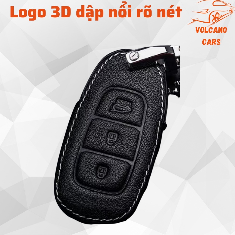 Bao da chìa khóa ô tô Hyundai ốp bảo vệ chìa bền đẹp và chắc chắn cho các loại smartkey Hyundai Accent, Santafe, Kona