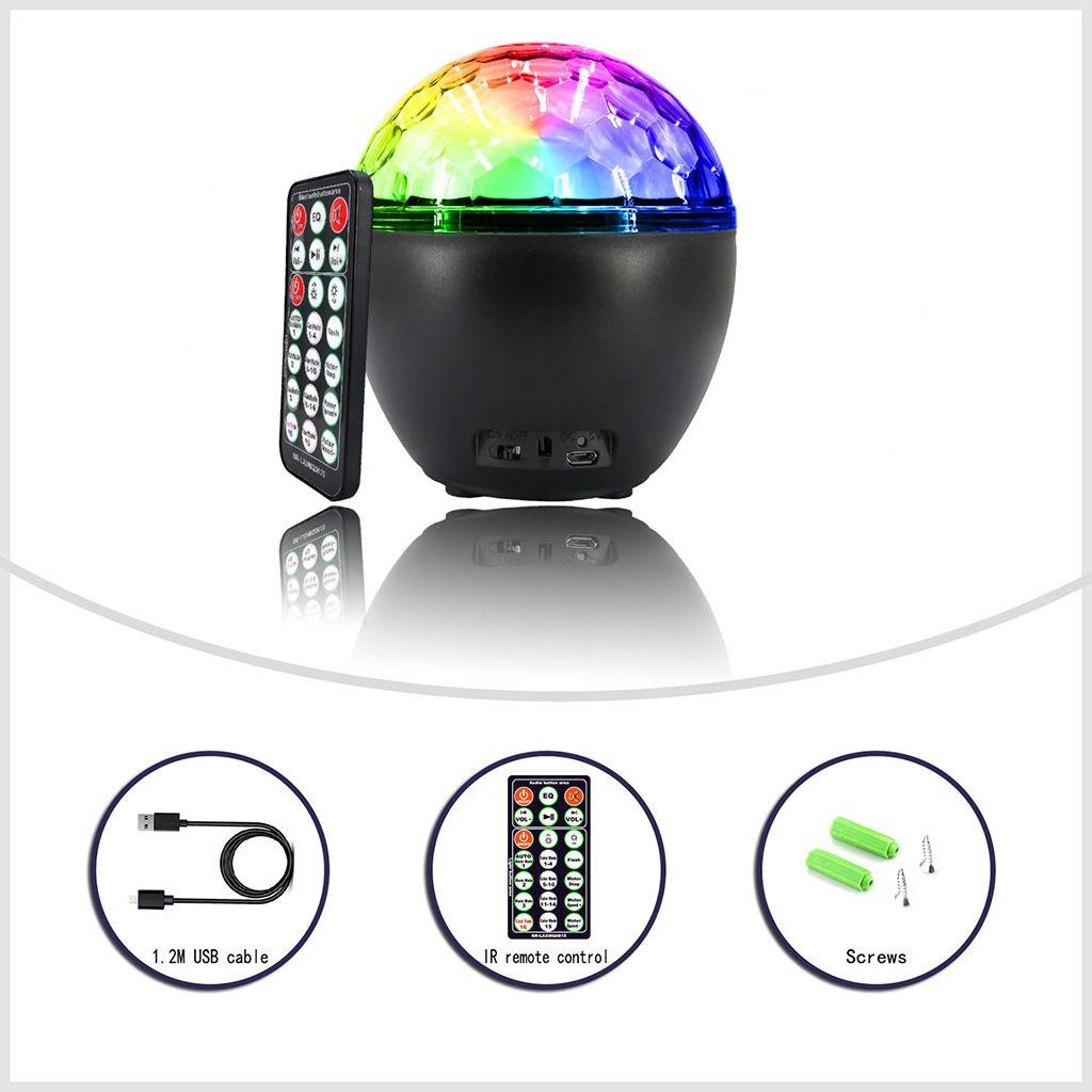 ELEGANT 1 Đèn Led RGB Hình Quả Cầu Ma Thuật Có Âm Thanh Thời Trang Trang Trí Phòng