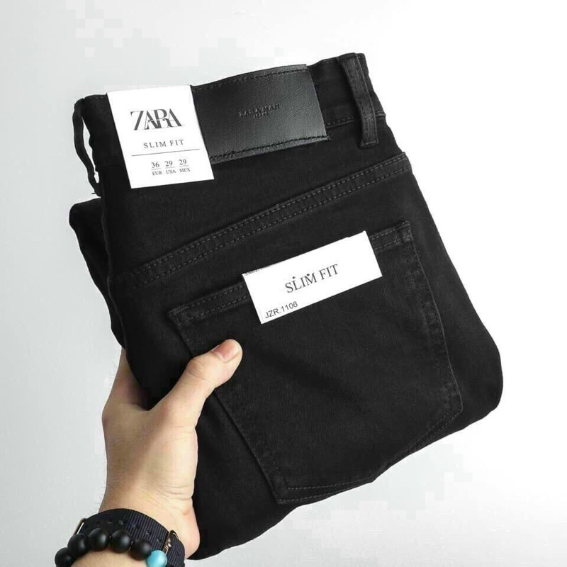 (có video) Quần jean nam đen rách ZR chuẩn đẹp chất vải co dãn như hình chất lượng