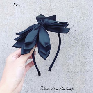 Cài tóc nơ đen mẫu mới size 16cm cho bé gái ( ảnh thật )