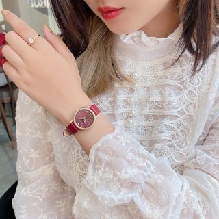 [Julius Official] Đồng hồ nữ Julius JA-1219 dây da đỏ