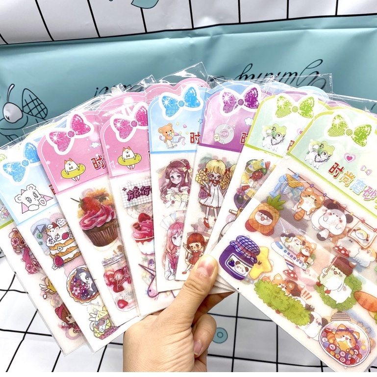 Set 3 tấm sticker dán trang trí
