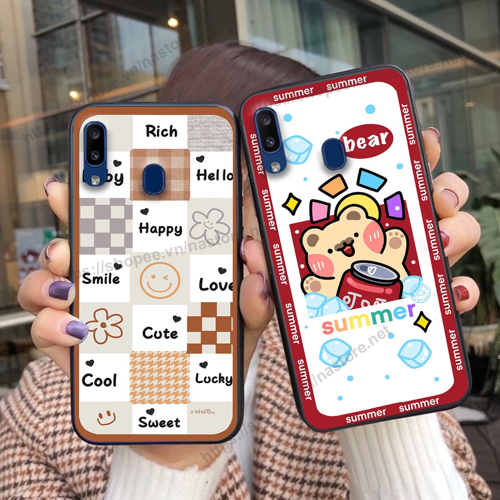 Ốp lưng Samsung M20 / M30 trái tim mặt cười, gấu cute thể thao cá tính