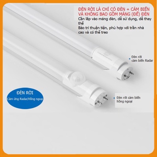 Bóng đèn tuýp led 1m2 t8 công suất 18w, tích hợp cảm ứng rada, hồng ngoại