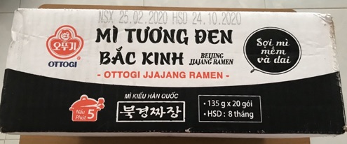 Thùng 20 gói Mì Tương Đen Bắc Kinh Ottogi