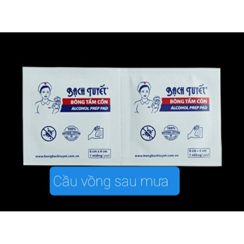 BÔNG TẨM CỒN ( HỘP 100 MIẾNG)