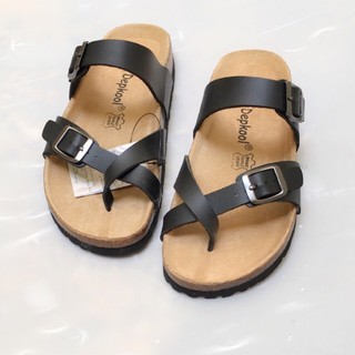 Dép sandal nam nữ xỏ ngón đen đế trấu xuất khẩu - HuuCuong Store