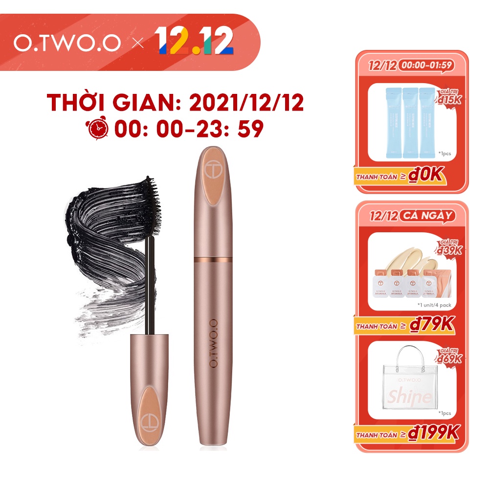 Mascara O.TWO.O phối sợi lụa 3D chống thấm nước lâu trôi kiểu dáng tiện dụng 27g