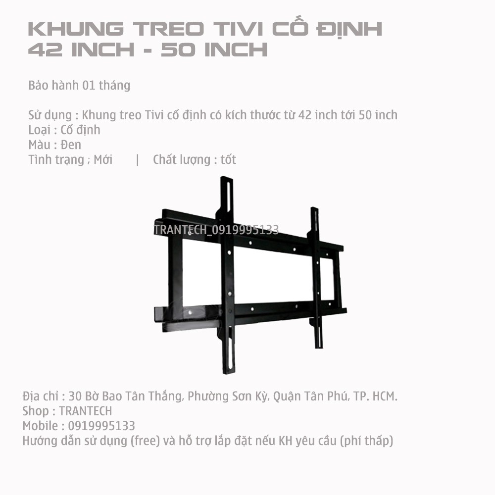 Khung treo tivi cố định 42 inch - 50 inch