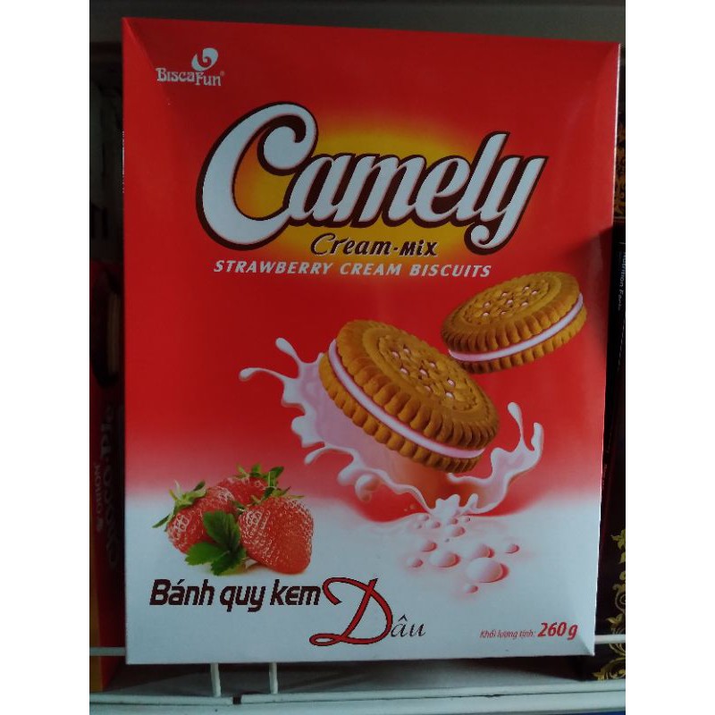 BÁNH QUY KẸP KEM CAMELY BICAFUN 260G