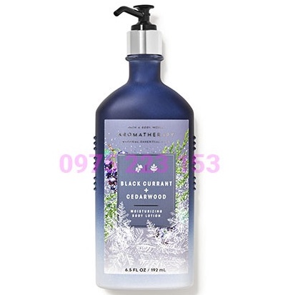 Dưỡng thể Bath & Body Works Aromatherapy Black Currant Cedarwood 192ml