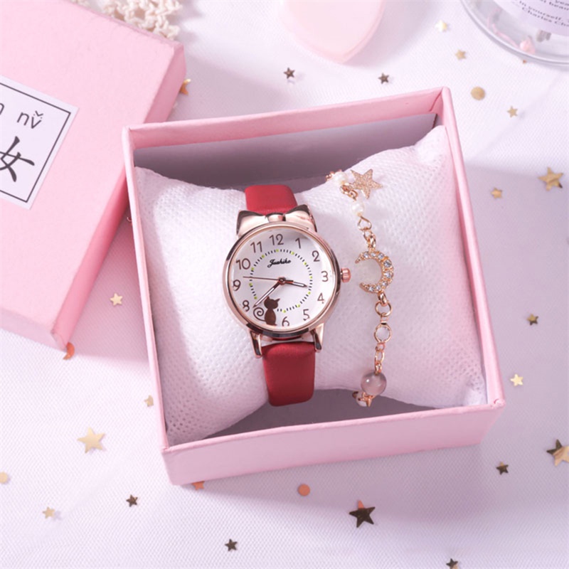 Đồng Hồ Đeo Tay Mặt Tròn Đính Đá Thời Trang Nữ