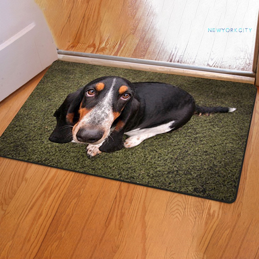 Thảm lót cửa chùi chân Chống Trượt In Hình Chú Chó Hiệu Ứng 3D