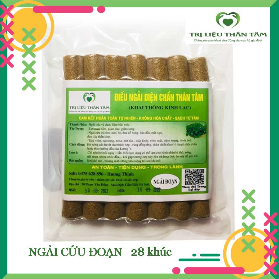 Túi ngải đoạn (điếu ngải cắt khúc) Ngải cứu diện chẩn thân tâm0